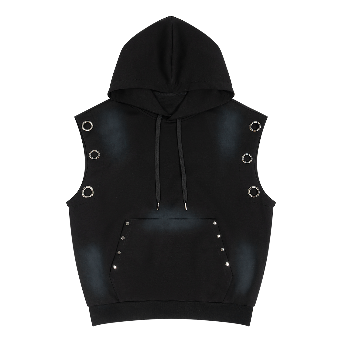 MIDNIGHT Unisex Vintage Wash Sun Fade Sleeveless Hoodie