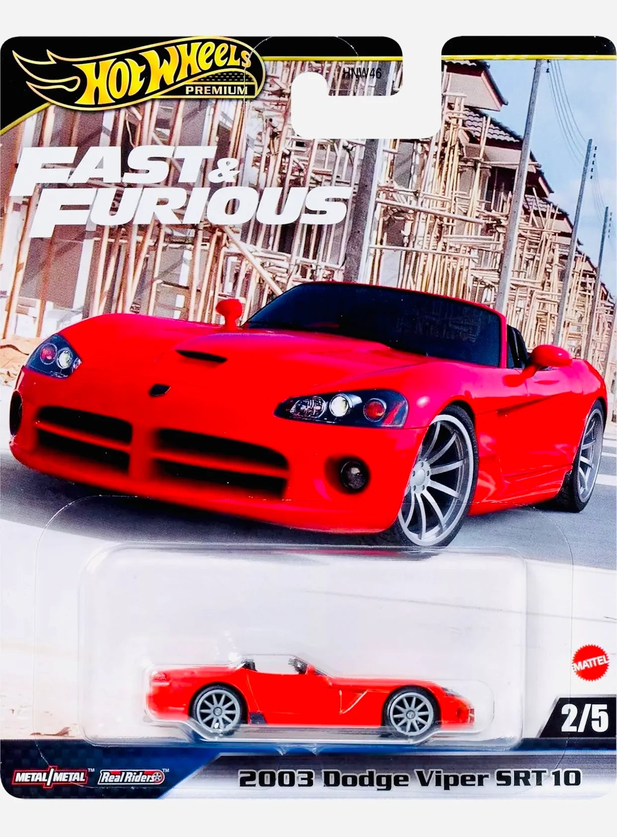2025 Fast & Furious Case J 2023 Dodge Viper SRT 10 - Damaged Card