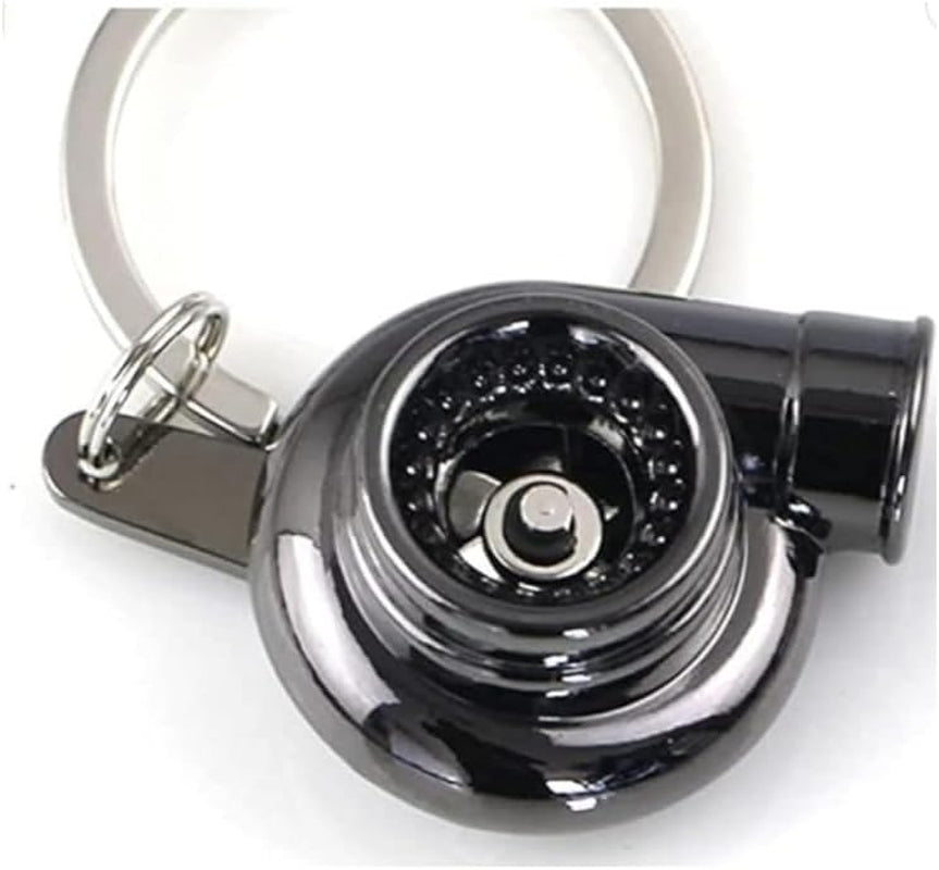 (4Pcs) Car Lovers Key Chain Set - Manual Gear Shifter Whee Rim Turbo Brake Disc Keychain Automotive Accessories Auto Vehicle Enthusiast Gift Set Car Truck Bike Car Parts Keyring, Black