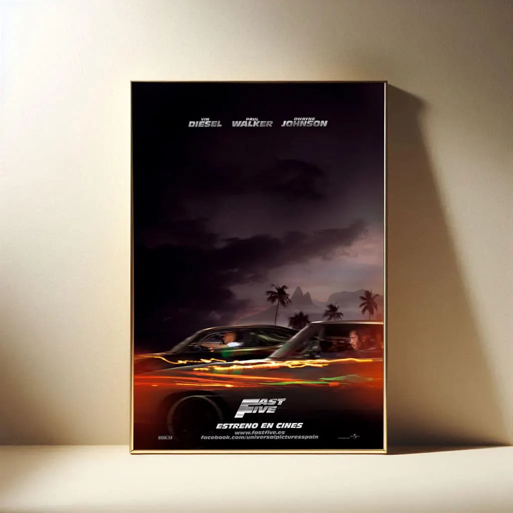 The Fast and the Furious Series Film Poster, Modern Movies Art Print, Canvas Cloth Poster, Poster for Gift, Film Fan Collection