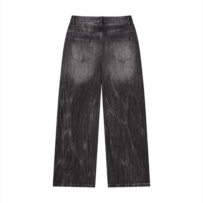 Men’s Vintage Wash Wide Leg Jeans
