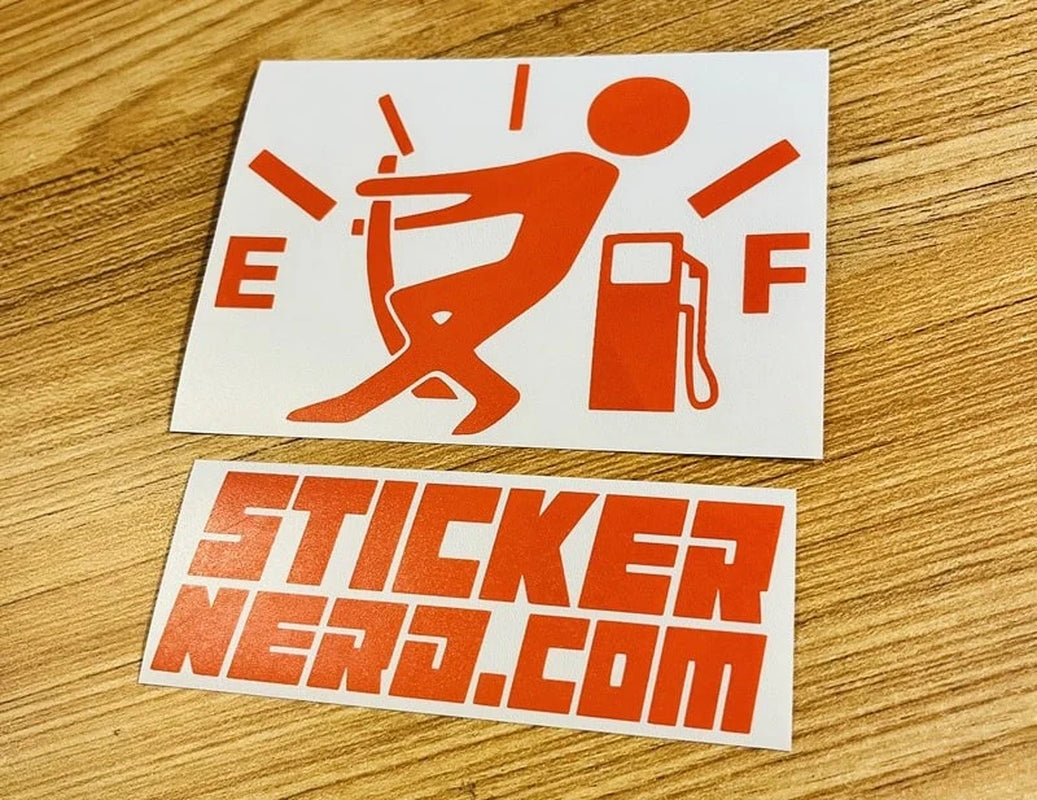 Fuel Gauge Empty Sticker