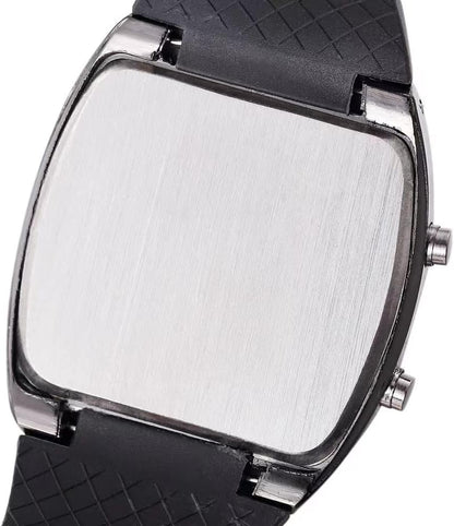 Unique Cool Creative Fashion Simulate Car Dashboard LED Display Men Sport Wristwatches Rubber Watch Band