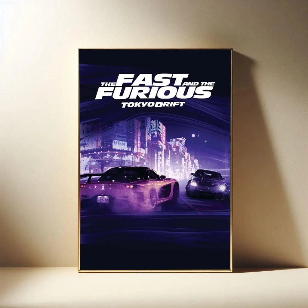 The Fast and the Furious Series Film Poster, Modern Movies Art Print, Canvas Cloth Poster, Poster for Gift, Film Fan Collection
