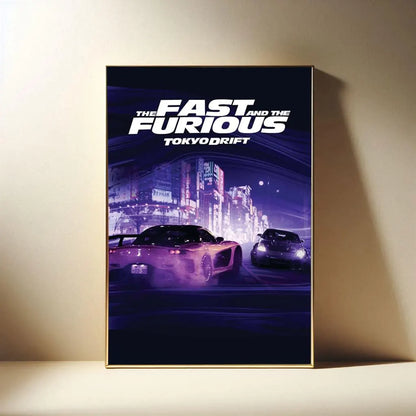 The Fast and the Furious Series Film Poster, Modern Movies Art Print, Canvas Cloth Poster, Poster for Gift, Film Fan Collection