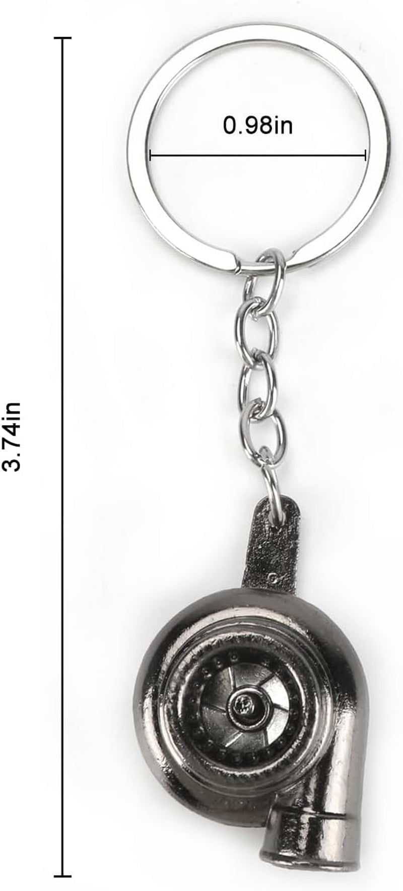 Turbo Keychain,Mini Turbo Keychain for Car Enthusiasts, Durable Metal Turbo Key Chain,Car Enthusiast Gifts for Men