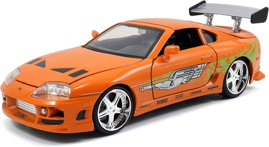 Toys Fast & Furious 1:24 Brian'S Toyota Supra Die-Cast Car, Toys for Kids and Adults, Orange (97168)