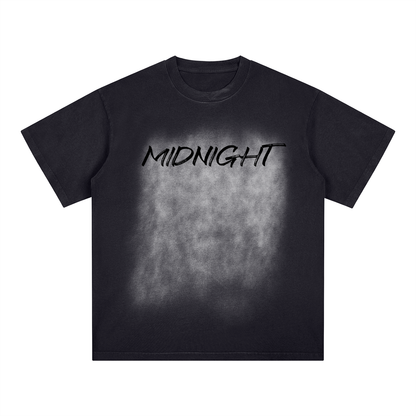 MIDNIGHT Square Patch Monkey Washed T-Shirt
