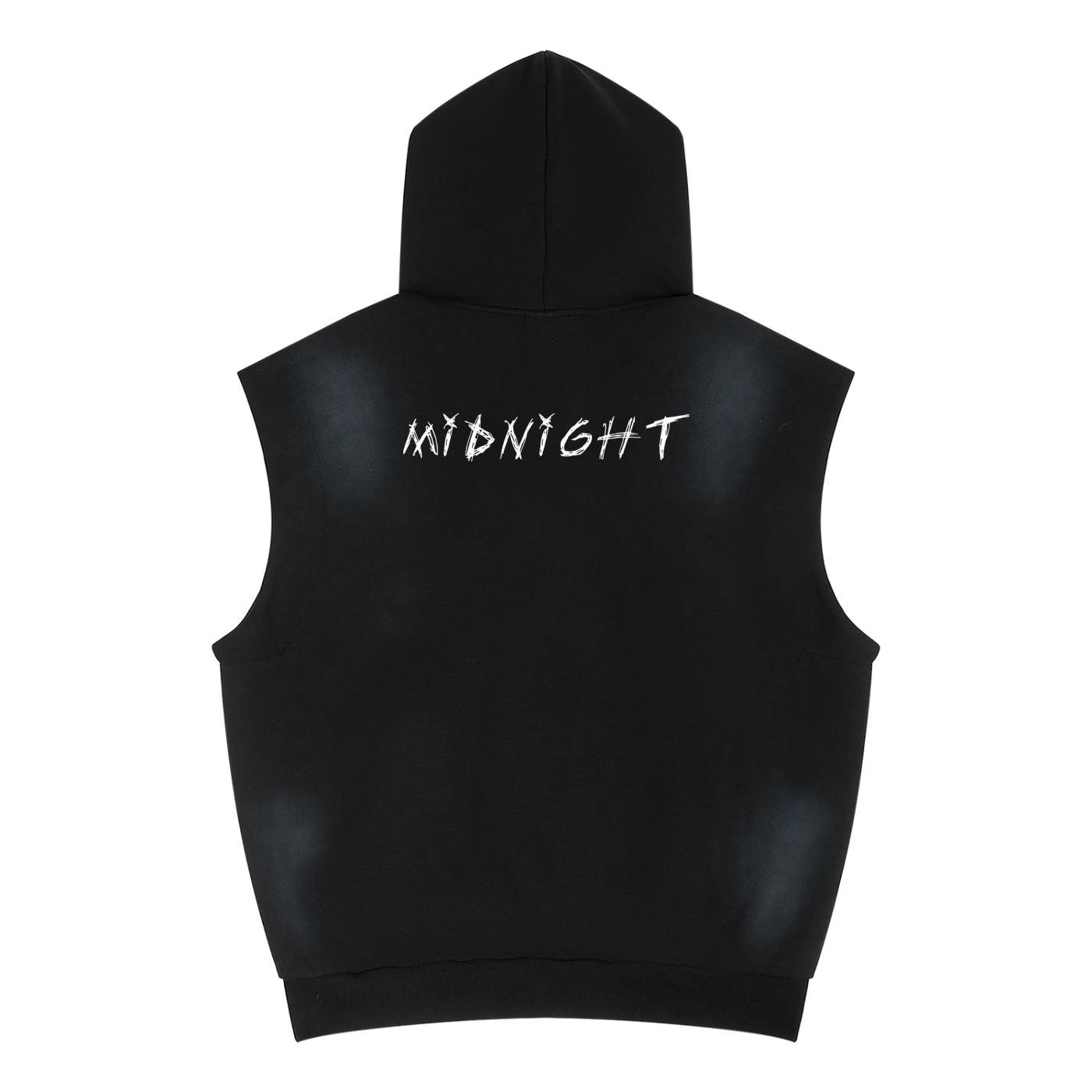 MIDNIGHT Unisex Vintage Wash Sun Fade Sleeveless Hoodie
