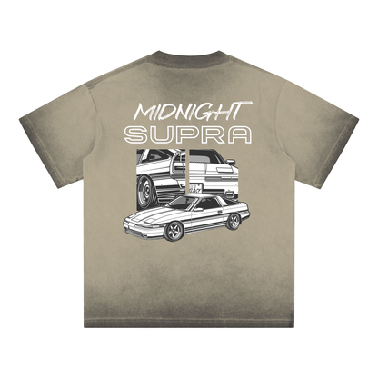 MIDNIGHT Supra Reverse Dyed Loose Cotton T-Shirt