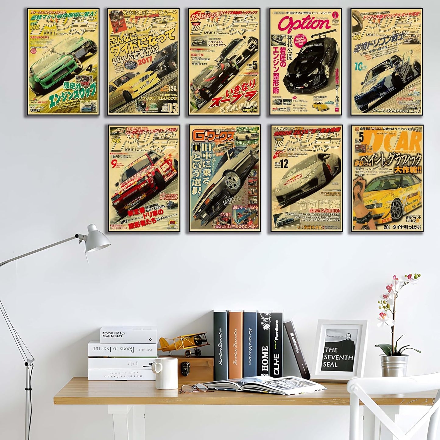 JDM Car Poster Canvas Wall Art,Apanese Car Wall Art Prints, Supercar Art Prints (Car 02 8X12 Unframed)