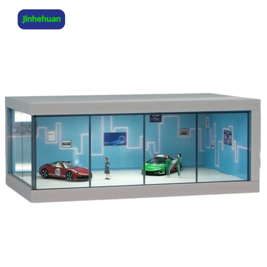 1:64 Scale Diecast Toy Casting Zinc Alloy Model Car Decoration Display Simulation Parking Garage PVC Acrylic Dust Box for Boys