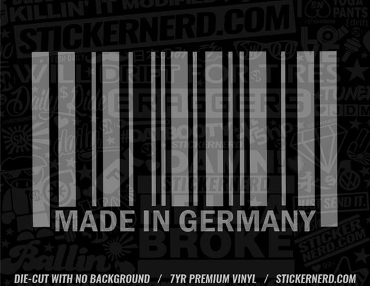 Made in Germany Bar Code Sticker