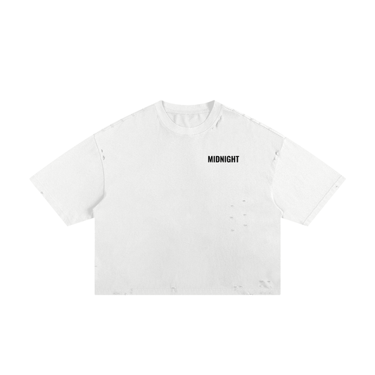 MIDNIGHT Classic Frayed Boxy Tee