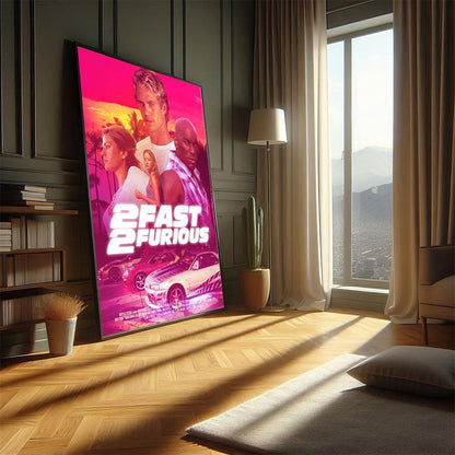 2 Fast 2 Furious Film Poster, High Quality Canvas Print, Popular Poster Prints for Wall Aesthetic Decor, A1,A2,A3,A4,A5,27X40