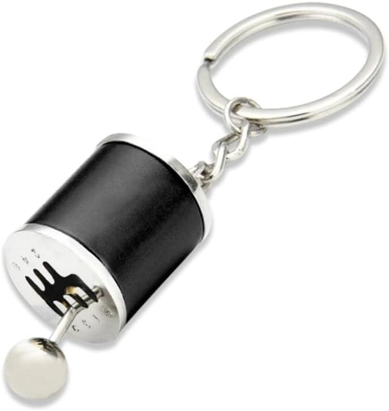 (4Pcs) Car Lovers Key Chain Set - Manual Gear Shifter Whee Rim Turbo Brake Disc Keychain Automotive Accessories Auto Vehicle Enthusiast Gift Set Car Truck Bike Car Parts Keyring, Black