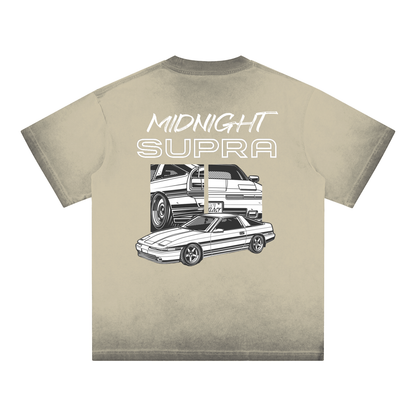 MIDNIGHT Supra Reverse Dyed Loose Cotton T-Shirt