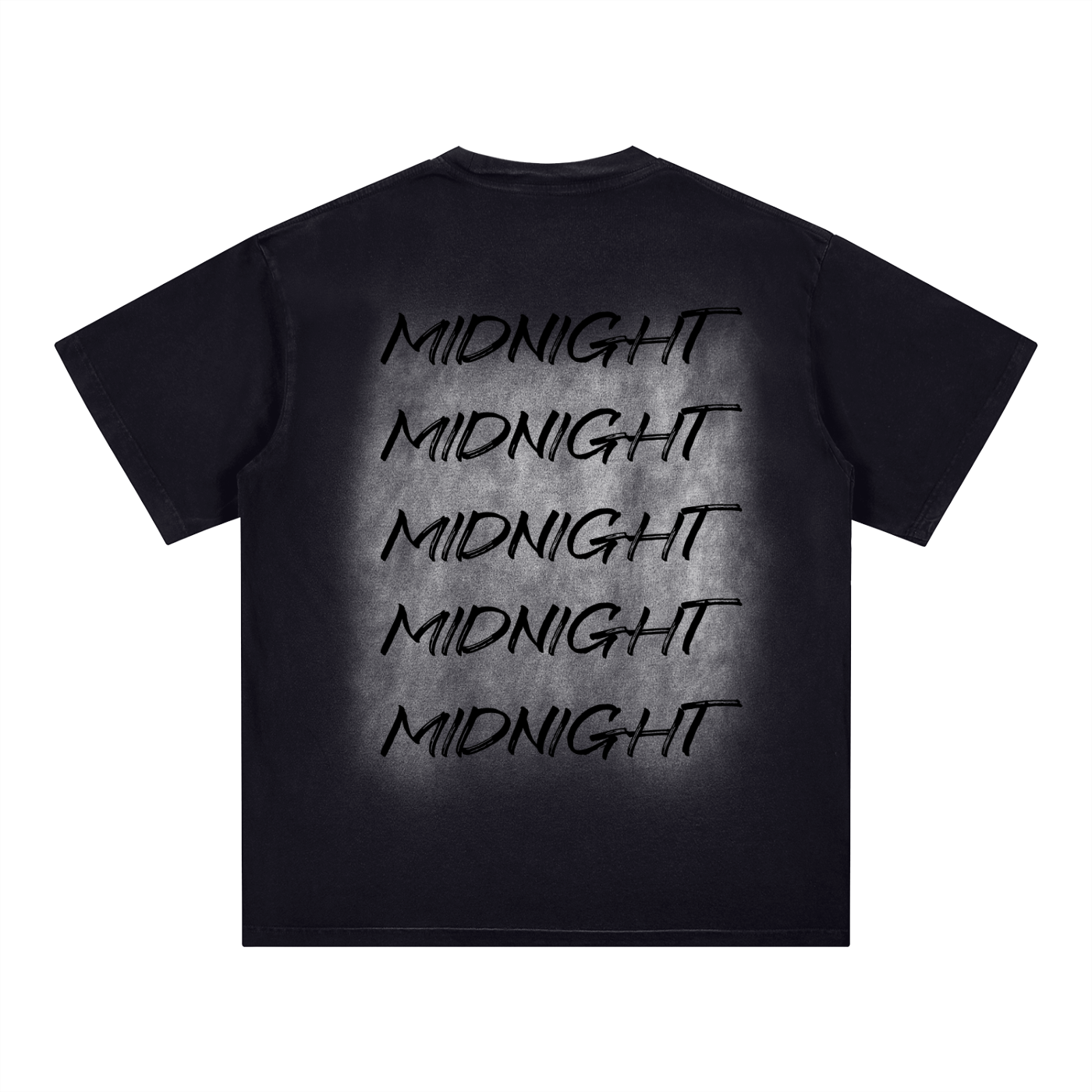 MIDNIGHT Square Patch Monkey Washed T-Shirt