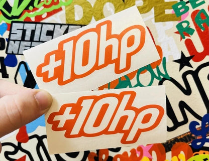 + 10 Hp Sticker