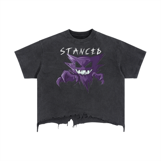 Stanced Vintage Wash Boxy Distressed Hem T-Shirt