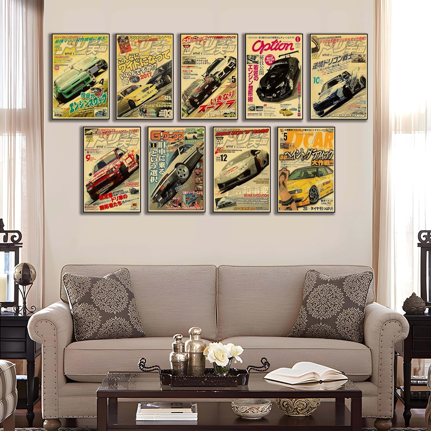 JDM Car Poster Canvas Wall Art,Apanese Car Wall Art Prints, Supercar Art Prints (Car 02 8X12 Unframed)