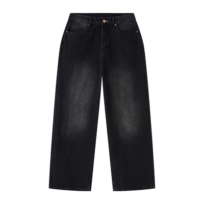Men's Vintage Wash Wide Leg Jeans
