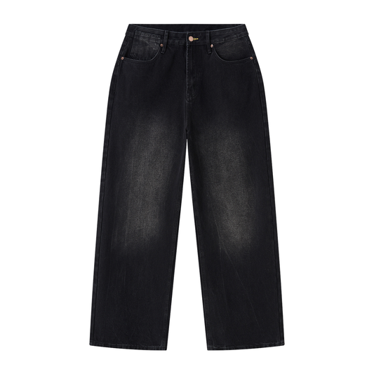 Men's Vintage Wash Wide Leg Jeans