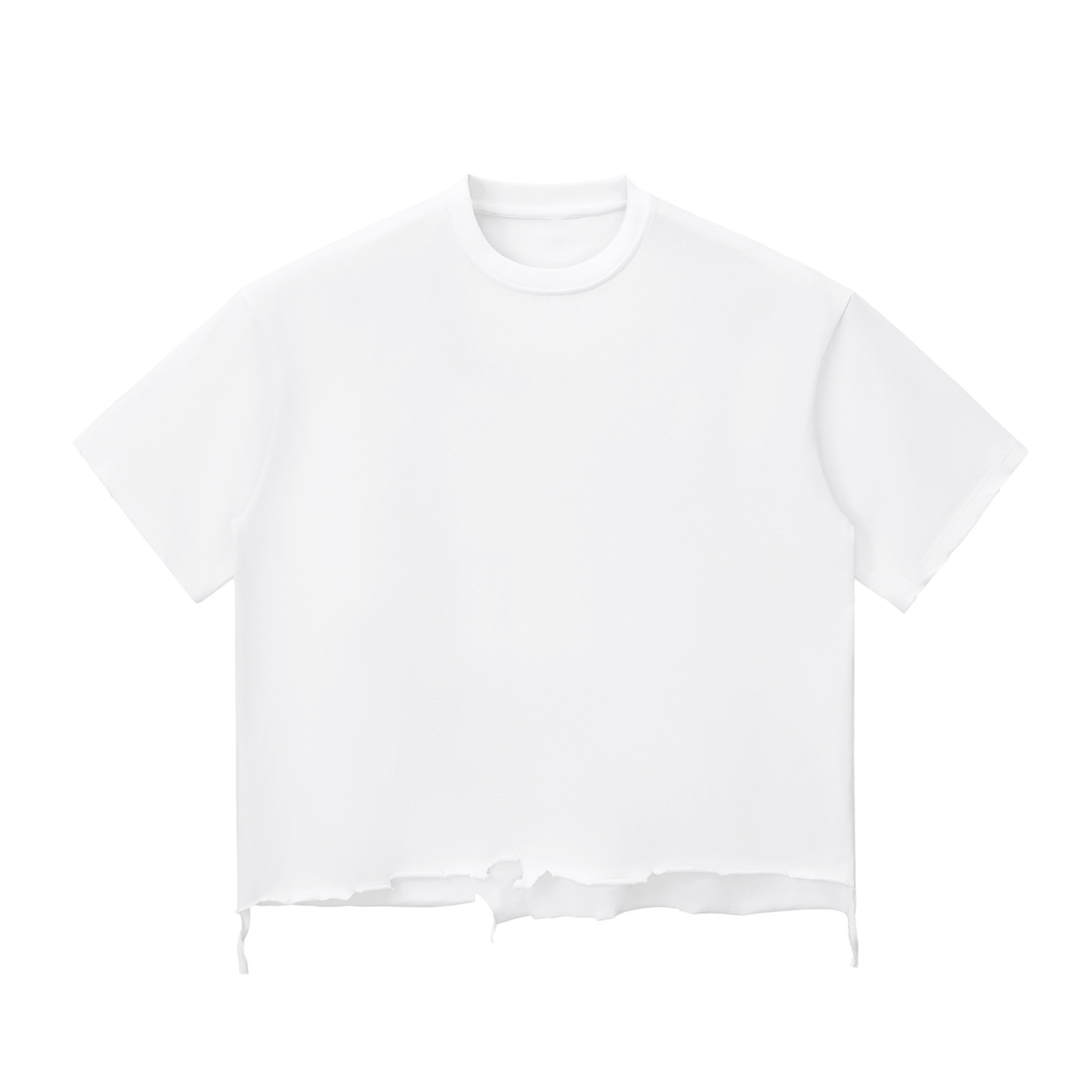 MIDNIGHT Snow Wash Raw-Hem Boxy T-shirt