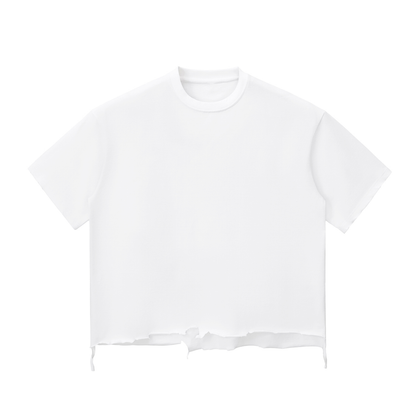 MIDNIGHT Snow Wash Raw-Hem Boxy T-shirt