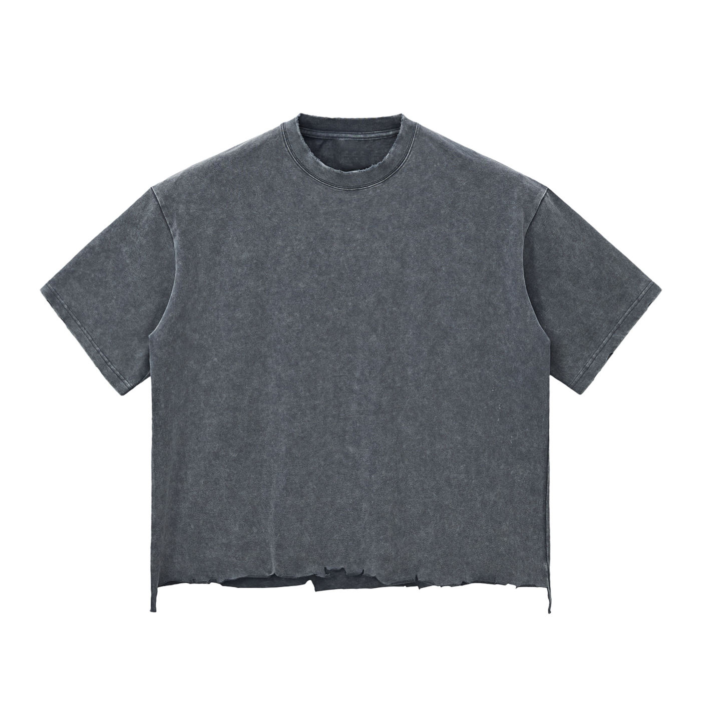 MIDNIGHT Snow Wash Raw-Hem Boxy T-shirt