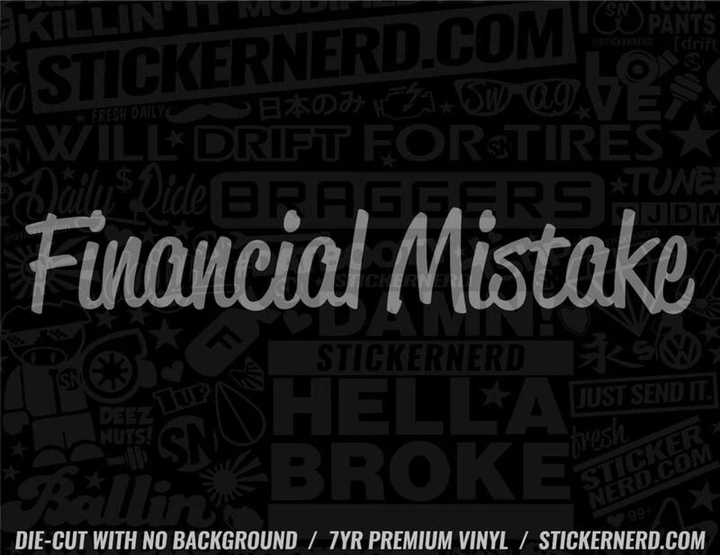 Financial Mistake Sticker