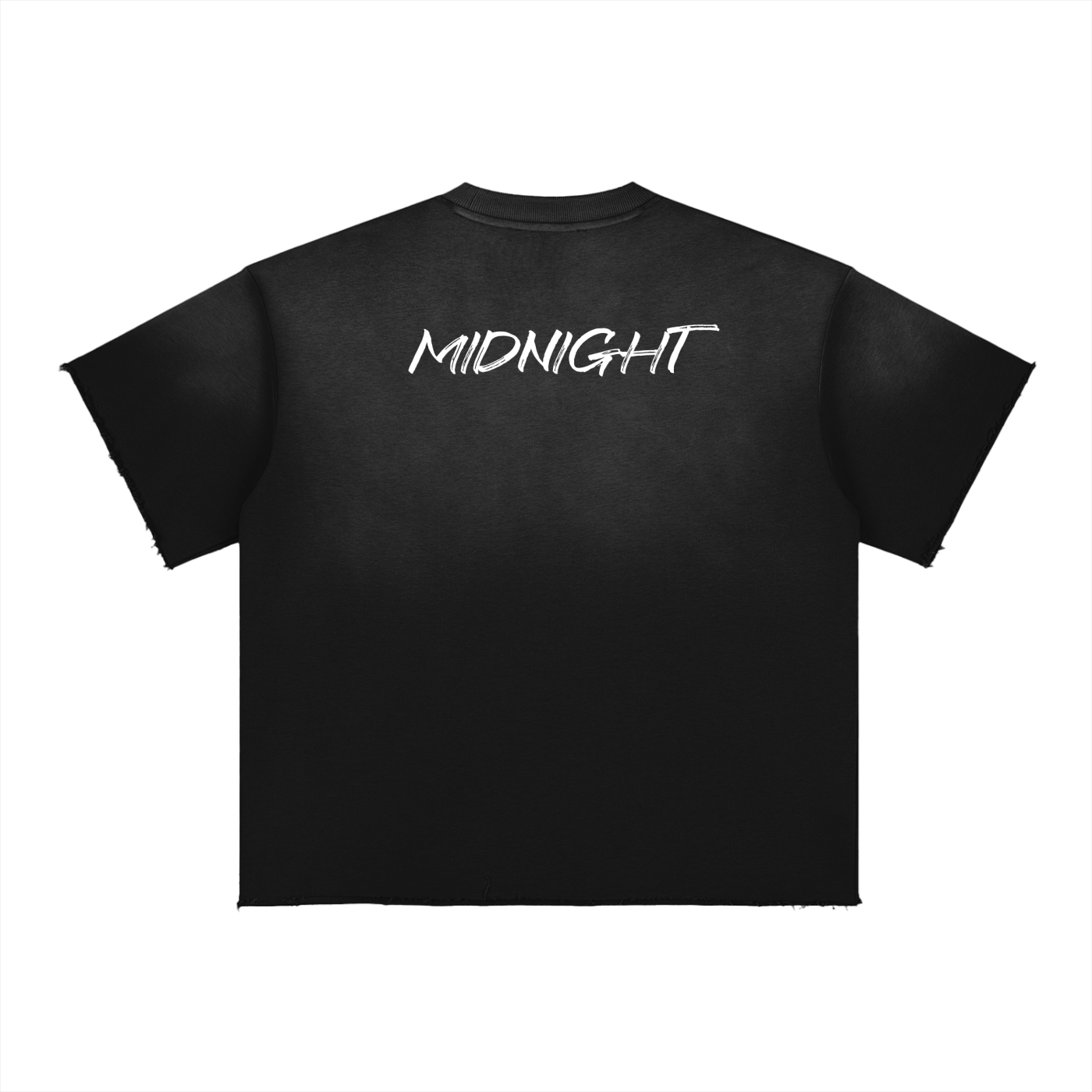 MIDNIGHT Sun Fade Raw Edge T-Shirt