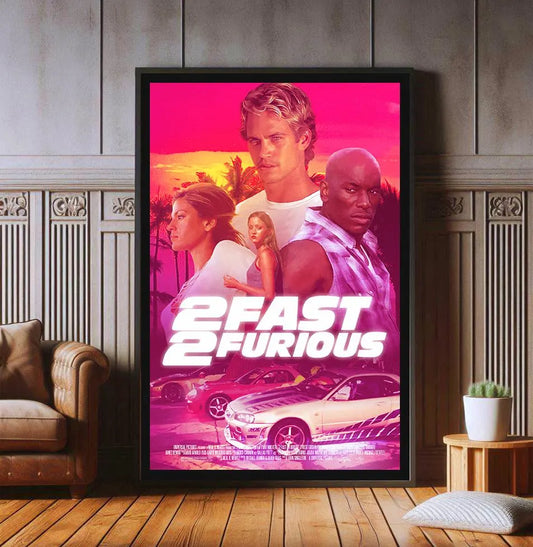 2 Fast 2 Furious Film Poster, High Quality Canvas Print, Popular Poster Prints for Wall Aesthetic Decor, A1,A2,A3,A4,A5,27X40