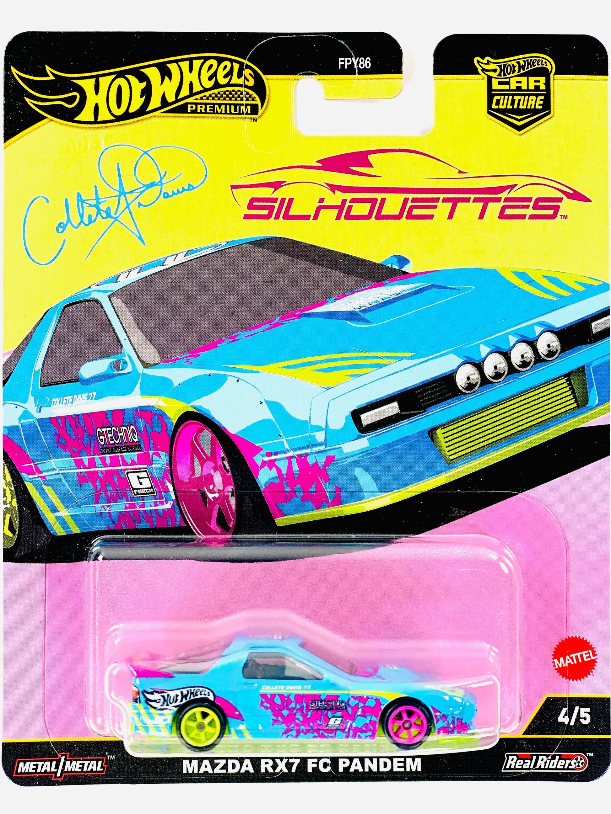2025 Car Culture Silhouettes Mazda RX7 FC Pandem - Damaged Card