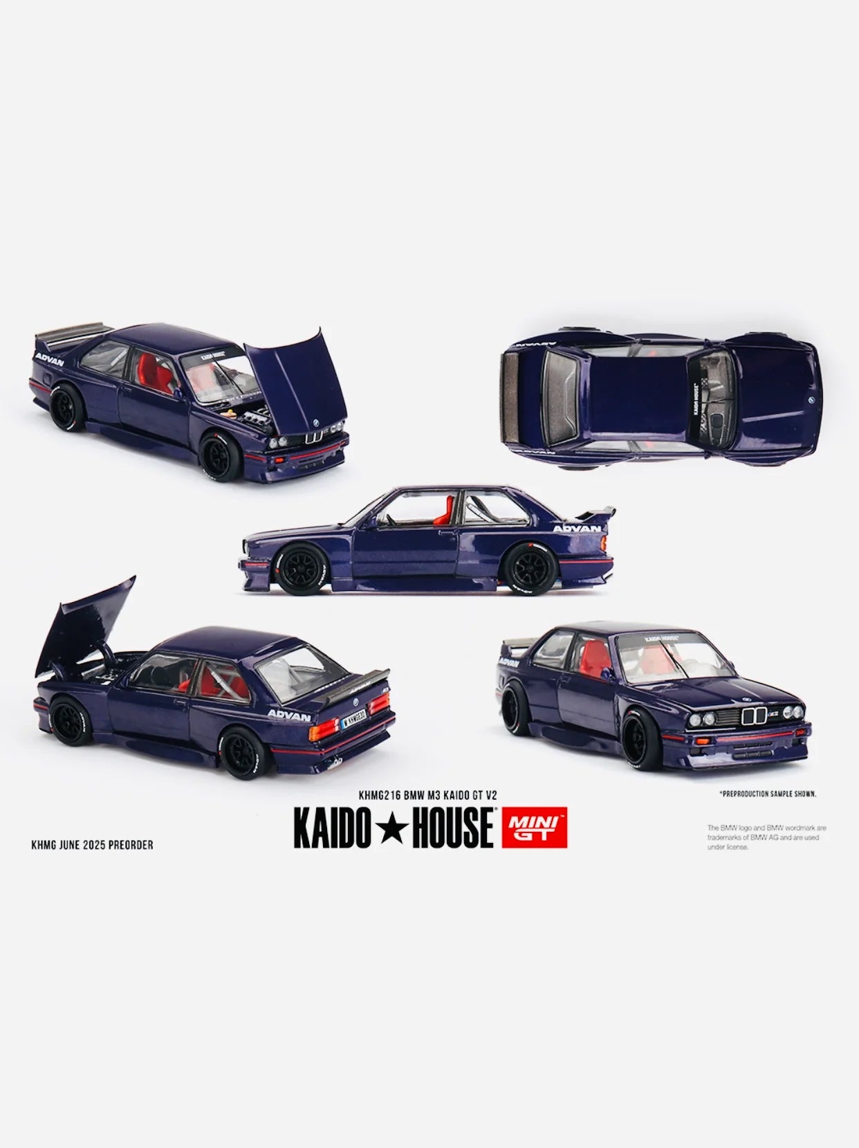 X Kaido House Collab Factory Sealed BMW M3 Kaido GT V2 Purple #216