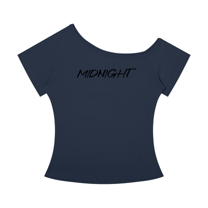 MIDNIGHT Women’s Off-the-Shoulder T-Shirt