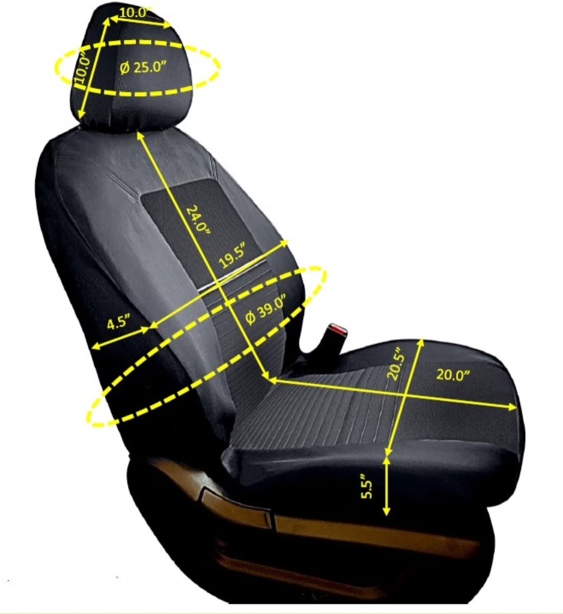 Broadcast Polyester Car Seat Cover, 2-Pack, 211659, Fits Most Vehicles