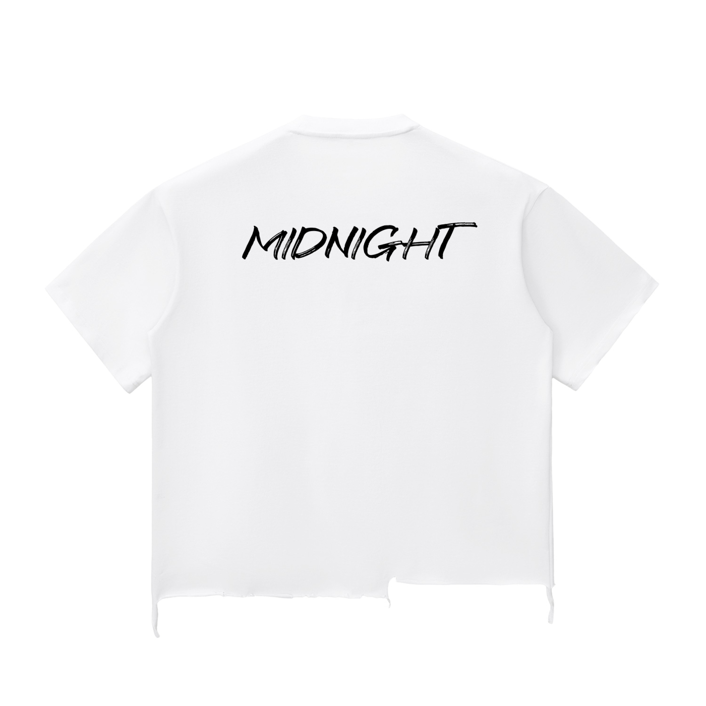 MIDNIGHT Snow Wash Raw-Hem Boxy T-shirt