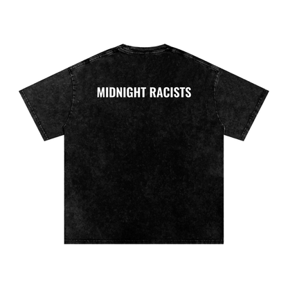 Midnight Racists Snow Washed Oversized Cotton T-Shirt