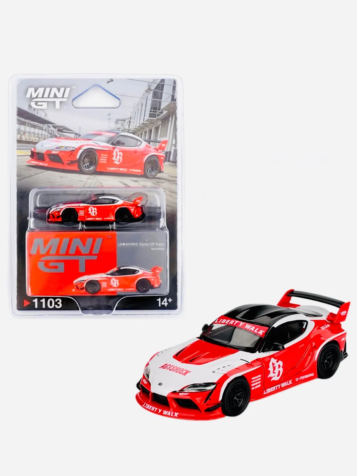 Mijo Exclusive LB WORKS Toyota GR Supra Red/White #1103