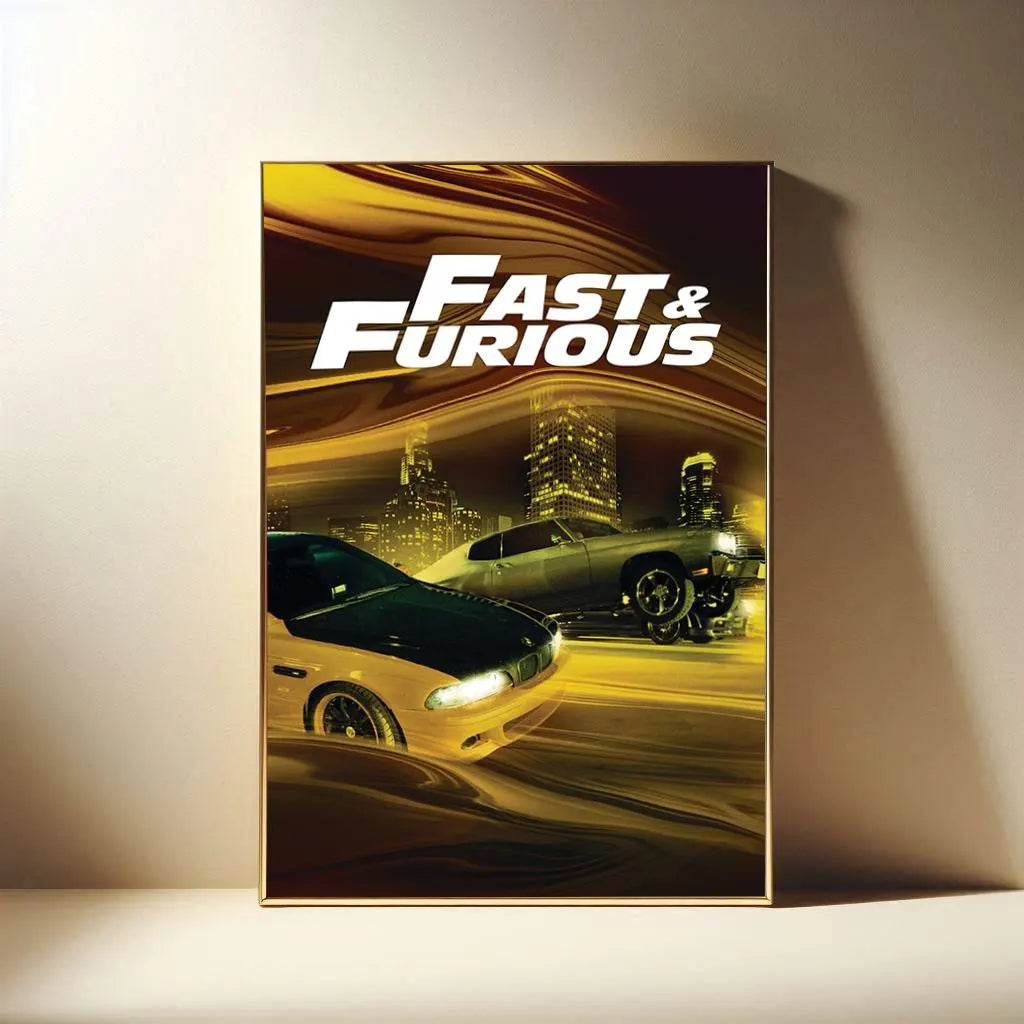 The Fast and the Furious Series Film Poster, Modern Movies Art Print, Canvas Cloth Poster, Poster for Gift, Film Fan Collection