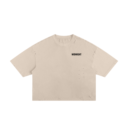 MIDNIGHT Classic Frayed Boxy Tee