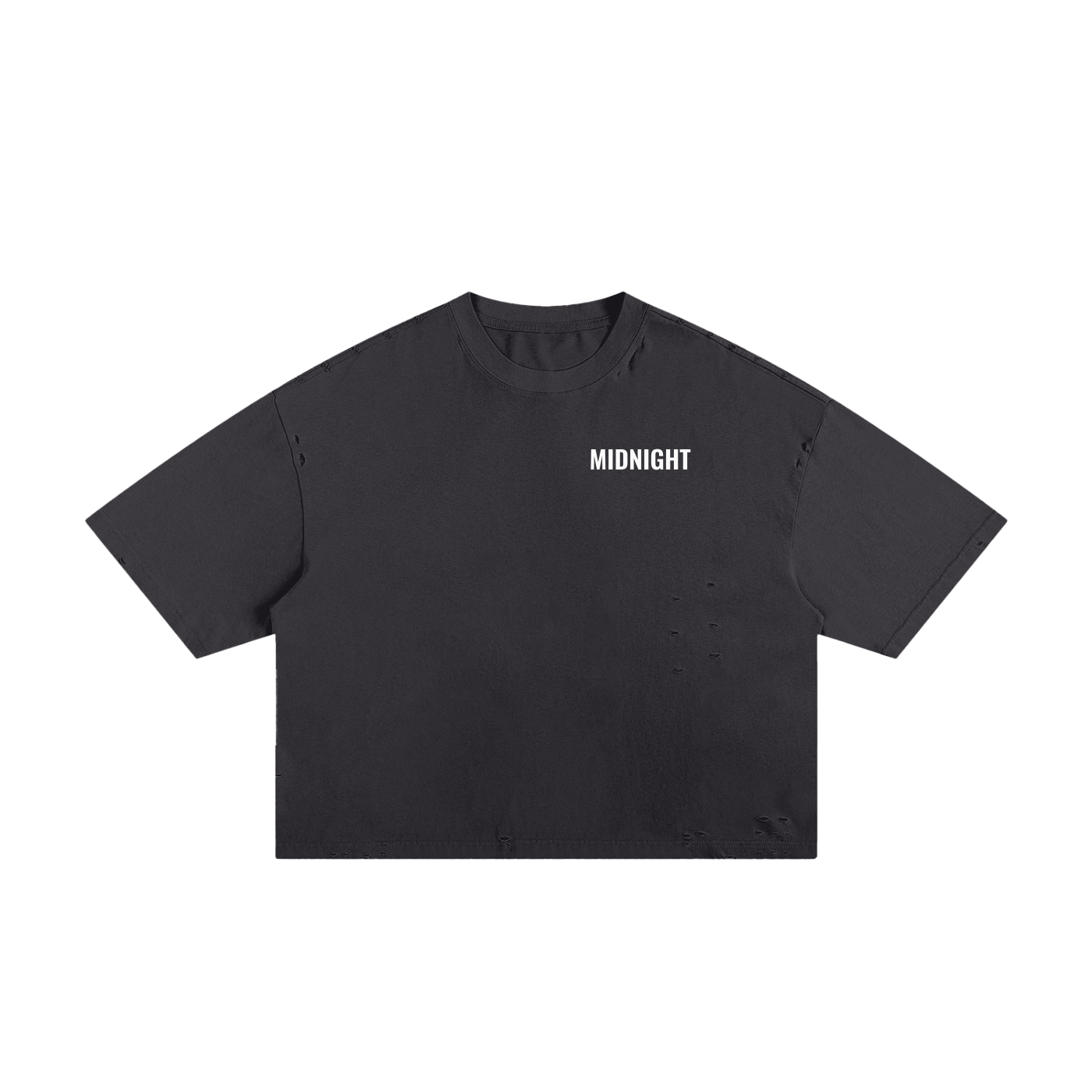 MIDNIGHT Classic Frayed Boxy Tee
