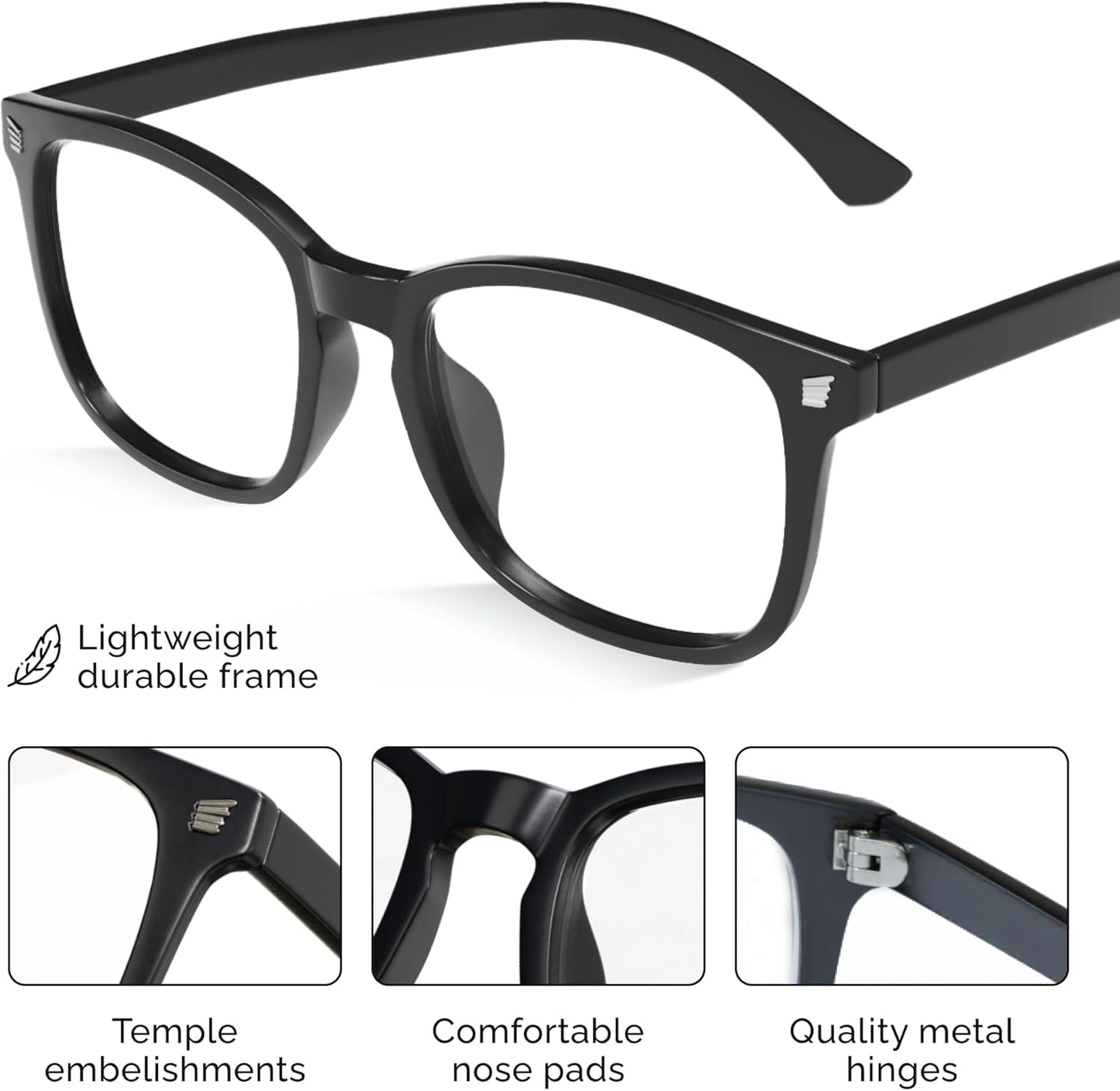 High Tech Blue Light Glasses - Advanced Blue Light Blocking Computer Glasses - Screen Fatigue & UV Protection