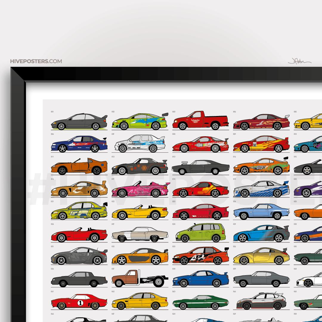 Fast and Furious Cars Poster