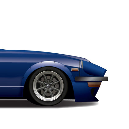 Wangan Midnight Car Art Print: Fairlady Z, Black Bird 911, Skyline GT-R