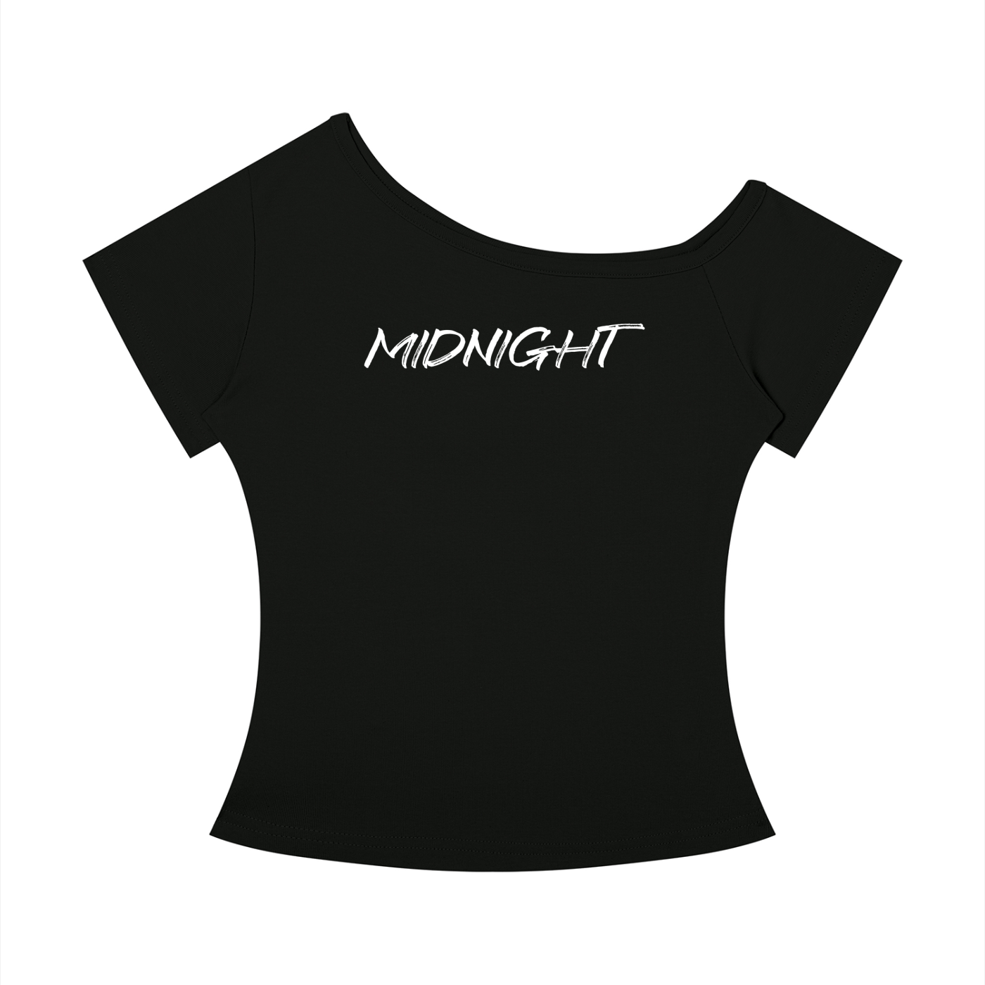 MIDNIGHT Women’s Off-the-Shoulder T-Shirt