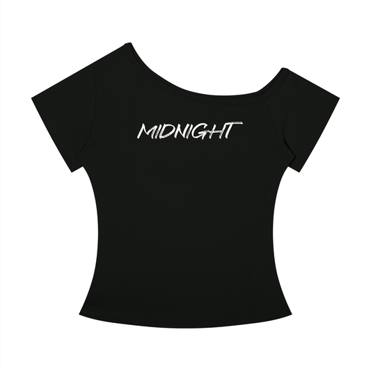 MIDNIGHT Women’s Off-the-Shoulder T-Shirt
