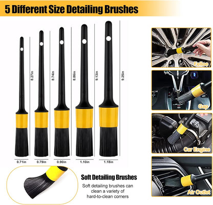 Car Wash Brush with Long Handle, 55 Inch Car Wash Mop Car Wash Kit Mitt Retractable Bent Pole Car Wash Brush for Cars RV Truck Boat