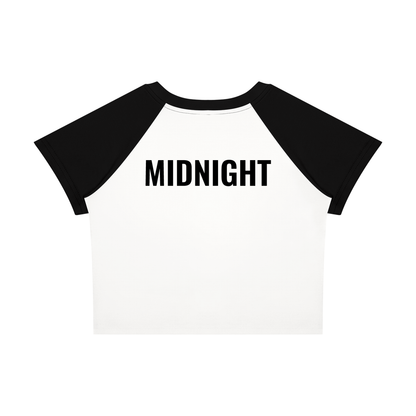 MIDNIGHT Women’s Raglan Color Block Baby T-Shirt